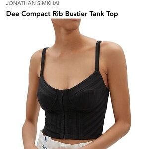 Jonathan Simkhai Standard XS Black Bustier top